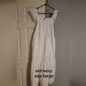 Old Navy White Maternity Dress